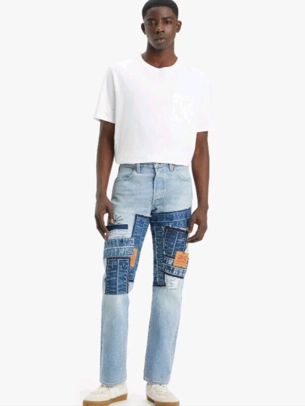 Levi's Premium 501 Original Fit Special Patch Work Classic Jeans NEW 33 X 32 Men